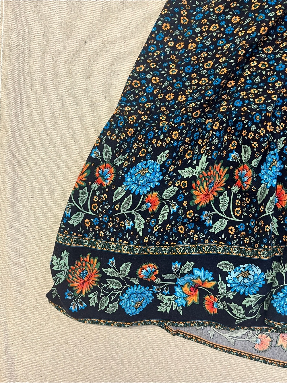 TEMOFON Floral Button Front Midi Dress Pockets Boho Cottagecore Size L - Picture 8 of 16